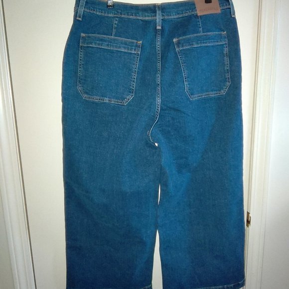 J.Crew Mercantile high waist, wide-leg crop jean, size 33, medium-dark wash - Picture 3 of 3